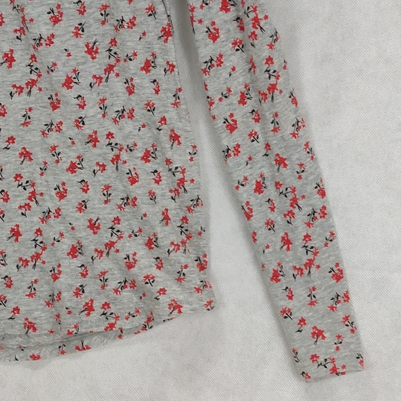 NWT Lucky Brand Small Peititie Gray Floral Ruffle - Picture 9 of 10